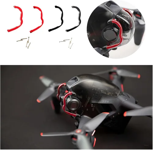 Vista 2 de SeiZed Barra de protección superior para dron, parachoques de cardán para DJI FPV, combo de aleación de aluminio, protector de parachoques, Negro