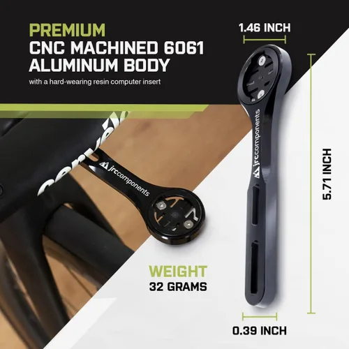 Vista 5 de JRC Components Amplitude - Soporte para computadora debajo de la barra compatible con computadoras Garmin Edge Bicicletas de carretera y grava