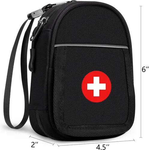 Vista 7 de SITHON - Estuche aislante para medicamentos, pequeño organizador de viaje, bolsa de emergencia médica, contiene Auvi Q, spray nasal, medicamentos