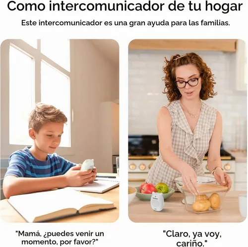 Vista 4 de Monitor de audio para bebés con batería recargable, walkie talkies para niños con conversación bidireccional y sonido claro, rango de 1000 pies