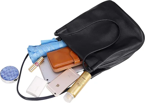 Vista 55 de Iswee - Bolsos de cuero genuino, diseño de hombro Hobo, bolsos para mujer