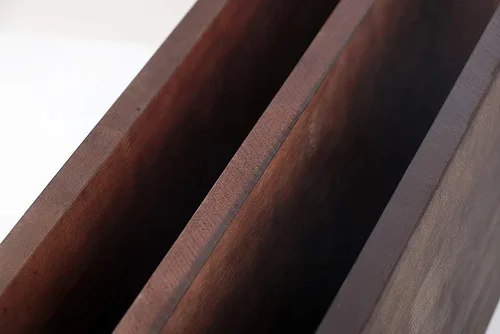 Vista 6 de Estante industrial de la pared del estante del tubo de madera rústica con el tubo negro del hierro 2 niveles