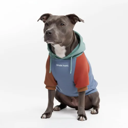 Vista 111 de Spark Paws Sudadera con capucha para perro, suéter de primera calidad para perros pequeños, medianos y grandes Trajes cálidos para bulldogs