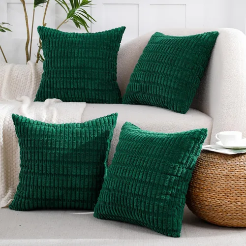 Vista 8 de All Smiles - Juego de 4 fundas de almohada decorativas negras de 16 x 16 pulgadas para decoración rústica de estilo casa de campo, funda de cojín