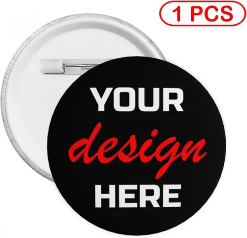 Vista 4 de Alfileres personalizados, botones personalizados, 1-200 unidades, botón de pinback personalizado, añade tu propio nombre, texto, foto logotipo