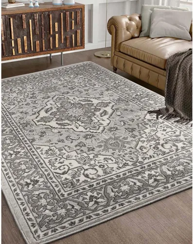 Vista 8 de BLUENILEMILLS Alfombra de pasillo de interior, respaldo de yute, alfombras tradicionales para sala de estar, cocina, oficina, dormitorio, decoración