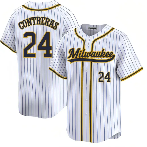 Vista 14 de Camiseta cosida de béisbol Milwaukee personalizada para hombres/mujeres/jóvenes para fanáticos de los deportes