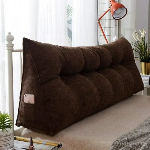 Vista 21 de Cojín triangular de cuña para respaldo de cama, almohada de apoyo de posicionamiento, almohada de lectura para sofá cama, oficina, almohadilla