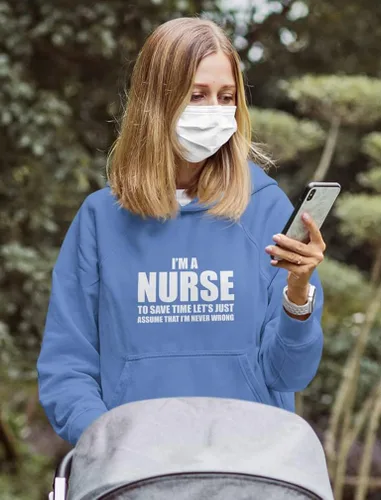 Vista 5 de Sudadera con capucha para enfermera para mujer regalos divertidos para enfermeras escuela de enfermería sudadera con capucha
