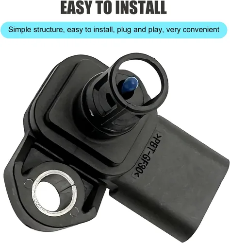 Vista 6 de Eratus Pack-1 Sensor de presión del colector de automóvil, 12681993 082800-0630 Sensor de presión y temperatura de aire de admisión, resistente al