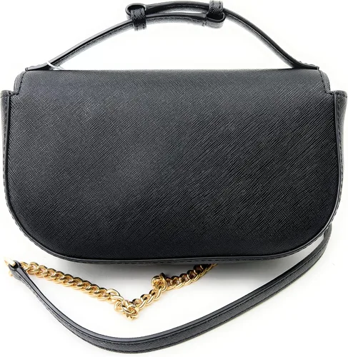 Vista 4 de Tory Burch Emerson Top Handle Bolso bandolera de cuero Saffiano para mujer (negro), Negro