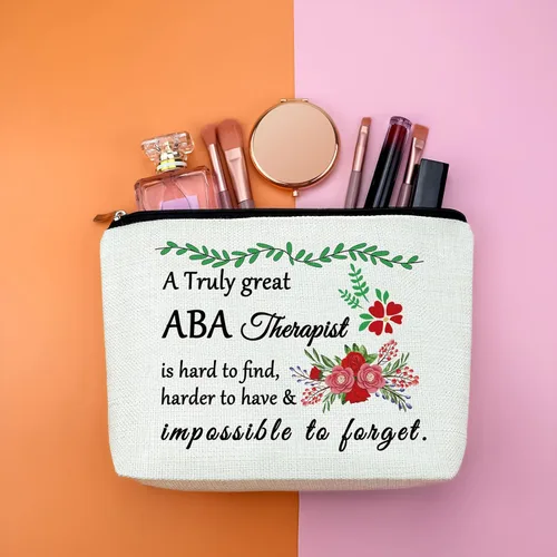 Vista 4 de ABA Therapeut, regalo de agradecimiento para terapeuta, bolsa de maquillaje, terapeuta de comportamiento, regalo de agradecimiento para mujeres