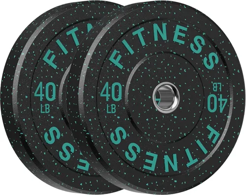 Vista 12 de HANDBODE 2-Inch High-Bounce Bumper Plates, Olympic Weight Set, 10-650 lb