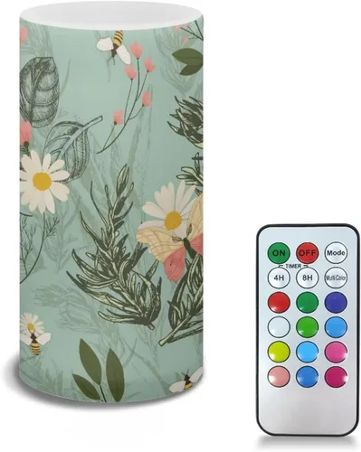 Vista 30 de Velas LED sin llama personalizadas que funcionan con pilas con temporizador remoto que cambia de color, personaliza fotos y texto, hazlo tú mismo tu