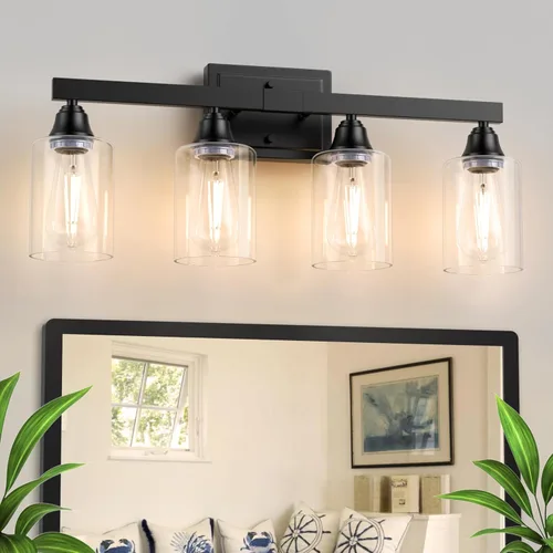 Vista 12 de VOLISUN Accesorios de iluminación de baño de níquel cepillado, 3 luces de cambiador de baño sobre espejo, luces de cambiador modernas para baños