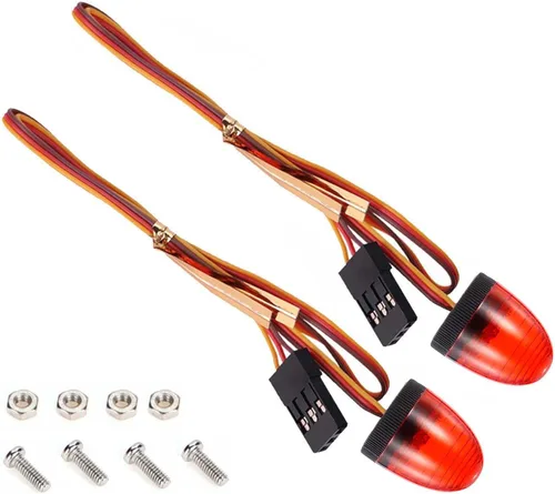 Vista 8 de 2 luces estroboscópicas LED intermitentes para automóvil a control remoto, luces estroboscópicas LED para 1/8 1/10 1/12 SCX10 TRX4 RC Car 1/14 RC