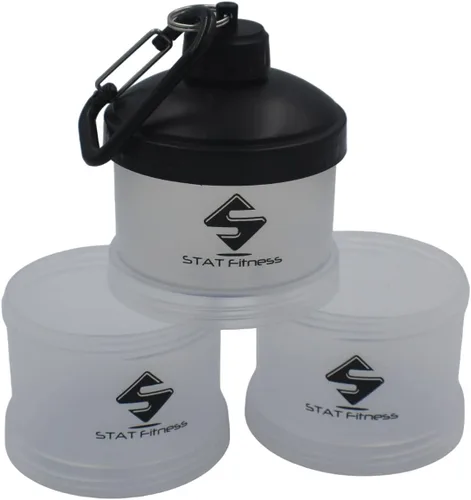 Vista 2 de Stat Stacker - Contenedor portátil de viaje de suplemento en polvo (1)