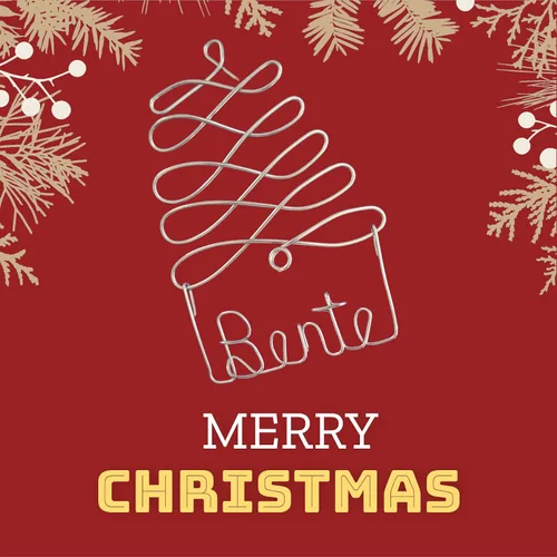Vista 9 de Adornos de Navidad personalizados, árbol plateado, dorado o rojo con cualquier nombre, etiqueta de nombre de regalo, adorno de nombre personalizado