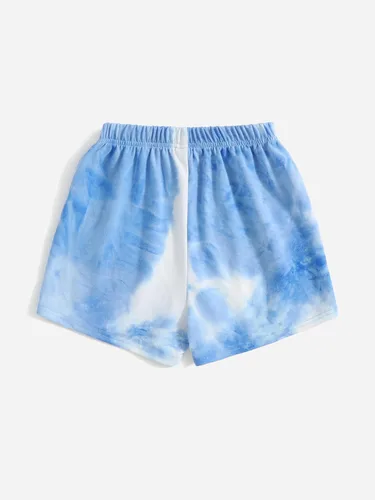 Vista 2 de OYOANGLE Pantalones cortos casuales de verano para niñas con cintura elástica para caminar