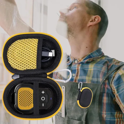 Vista 6 de khanka Reemplazo de carcasa rígida para noxgear 1.38 oz/DEWALT Jobsite (DCR008) Altavoz Bluetooth recargable USB-C (solo funda)