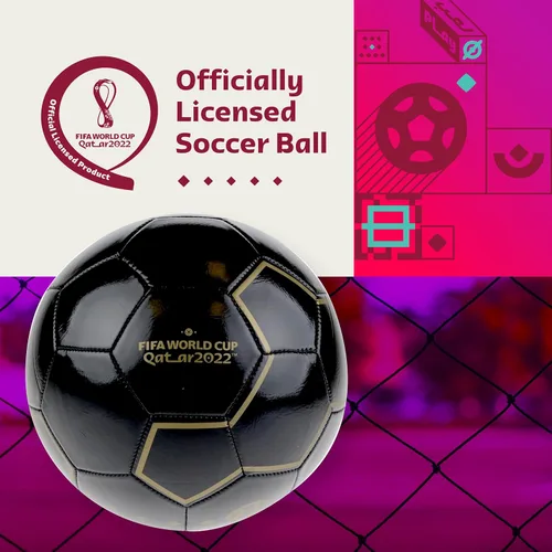 Vista 6 de Capelli Sport FIFA World Cup Qatar 2022 Tournament Soccer Ball Souvenir Display, Officially Licensed Futbol for Youth and Adult Soccer Players