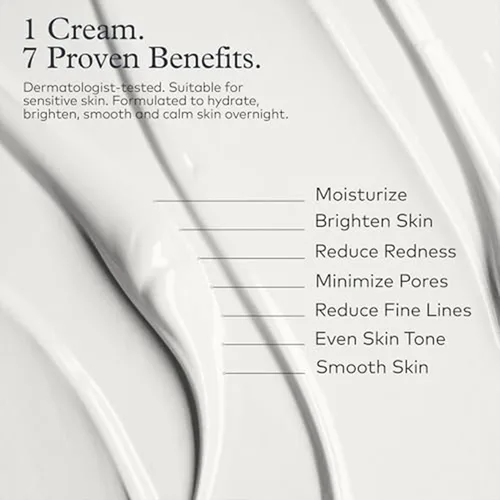 Vista 5 de Onekind Hidratante de noche para rostro, crema hidratante de ensueño para arrugas, crema de noche para mujeres antienvejecimiento con escualano