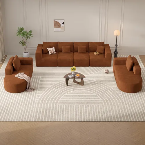 Vista 33 de Sofá cama modular, sofás de nube convertibles para sala de estar, 2 tumbonas de pana sin hueso, sofá cama de gran tamaño para dormitorio,