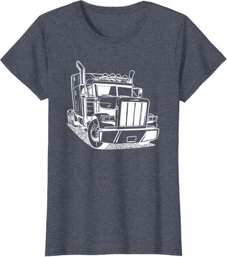 Vista 84 de Diesel Big Rig 18 Wheeler - Camiseta de camionero para camionero, Negro, S