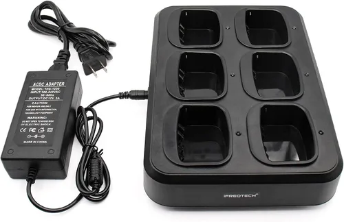 Vista 4 de Six-Way Charger Multi Unit Charger for Motorola Radio HT750 HT1250 PR860 EX500 MTX950 HT1250 PRO7150 JMNN4023 JMNN4024 WPLN4107 Walkie Talkie and