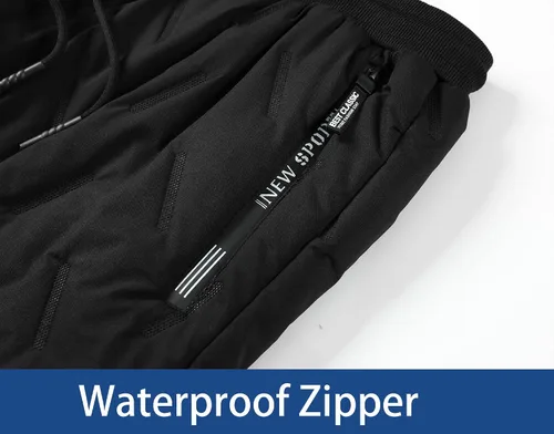 Vista 6 de Mens Sherpa Lined Sweatpants Thick Winter Pants Warm Jogger for Snowsport, Outdoor, Snow Cleaning, Work