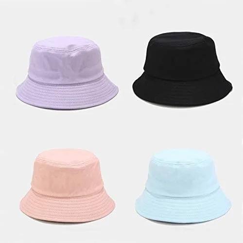 Vista 3 de Quanhaigou Sombreros unisex para el sol, sombrero de playa de moda para hombres y mujeres, gorra Boonie de verano al aire libre para niños y niñas