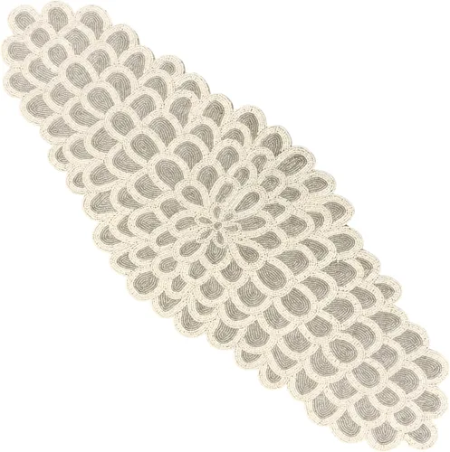 Vista 33 de CLEENTABLE Camino de mesa decorativo con cuentas de 36 pulgadas, diseño floral hecho a mano con respaldo de poliéster duradero para comedor, mesa