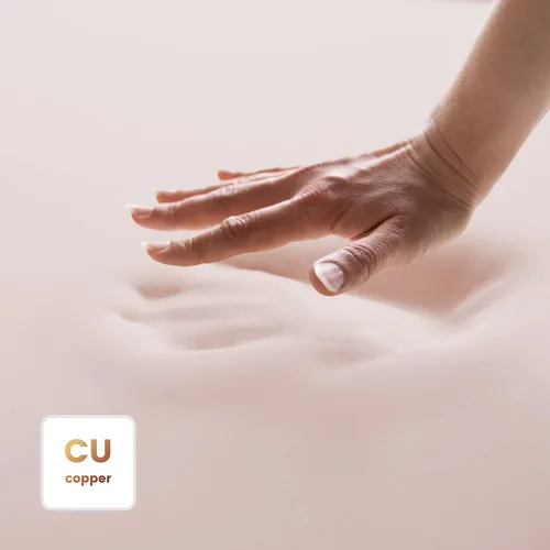 Vista 2 de CopperWave - Cubrecolchón de espuma viscoelástica de gel prémium de 3 pulgadas, con infusión de cobre refrescante, alivia la presión, certificado
