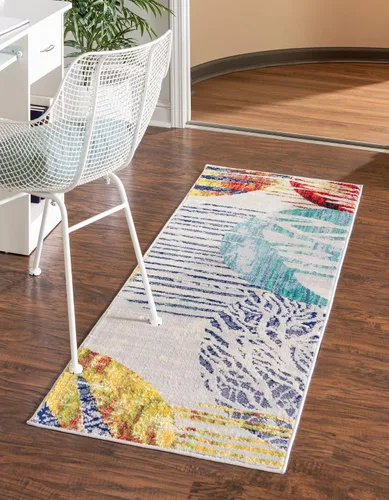 Vista 8 de Unique Loom Ariel Collection - Alfombra rectangular (2 x 3 pies 1 pulgada, color negro)