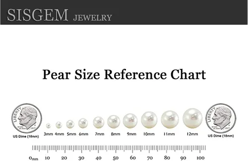 Vista 8 de Collares con dije de perlas de oro blanco de 18 quilates con cadena de 14 quilates 18 pulgadas aretes de perlas de oro de 18 quilates para mujer