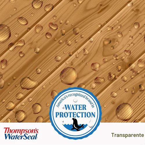 Vista 6 de Thompson's WaterSeal - Tinte y sellador de madera transparente impermeabilizante, cedro natural, 1 galón Natural Cedar