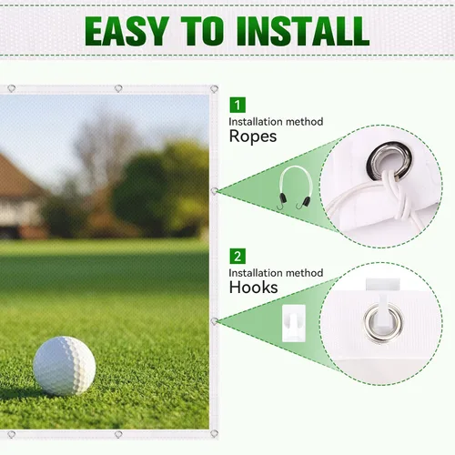 Vista 6 de Aikeec - Pantalla de impacto para simulador de golf: Pantalla de impacto de golf de 7 mm de espesor para entrenamiento en interiores/hogar/garaje