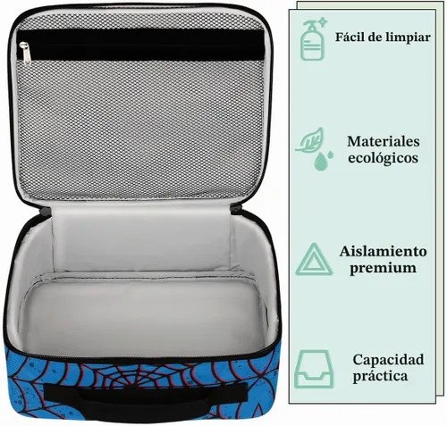 Vista 4 de Lonchera personalizada para niños – Lonchera personalizada para niños y niñas, bolsa de almuerzo con aislamiento suave e impermeable reutilizable