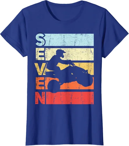 Vista 55 de ATV 7th Birthday Party ATV 4 Wheeler - Camiseta de cumpleaños temática cuádruple Negro