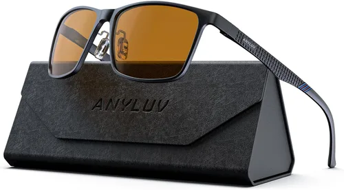 Vista 16 de ANYLUV Gafas de bloqueo de luz azul para hombres, juegos de computadora de Negro / transparente