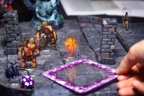 Vista 3 de Arcknight Plantillas AOE de efectos de hechizos de mazmorras y dragones, accesorios DND, juego completo de marcadores de área de efecto para D&D 5E