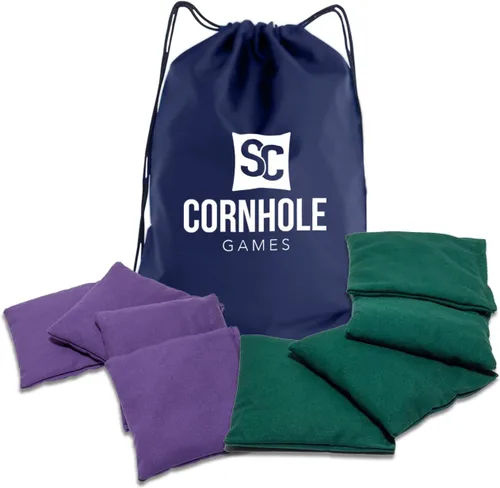 Vista 32 de Bolsas de cornhole resistentes al clima (juego de 8) - Tamaño/peso profesional de regulación (16 oz) - Uso en tableros de cornhole profesionales
