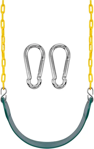 Vista 9 de Sorbus Cuna para bebé - Columpio para niños pequeños con respaldo alto, columpio tipo cubeta para bebés y niños pequeños, con cadenas recubiertas