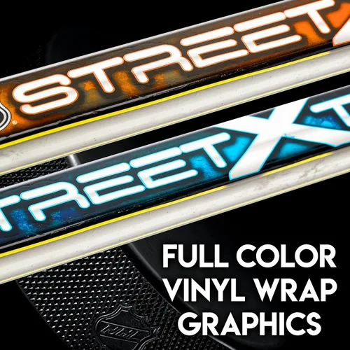 Vista 4 de Franklin Sports NHL Kids - Juego de palos de hockey callejero para niños, incluye (2) palos de hockey callejero juveniles + (1) pelota de hockey
