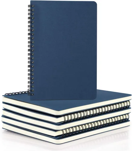 Vista 34 de EUSOAR - Cuaderno rayado A5 con espiral, para escritura, viajes, notas, diario, bocetos, para estudiantes, oficina, negocios, tapa de 3