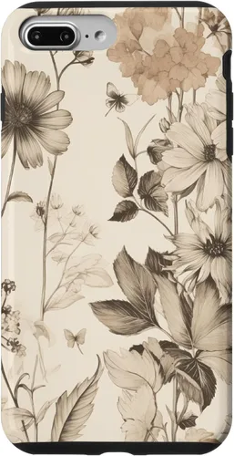Vista 12 de Aesthetic Minimalist Wildflowers Women Floral Neutral Cream Case for iPhone 17