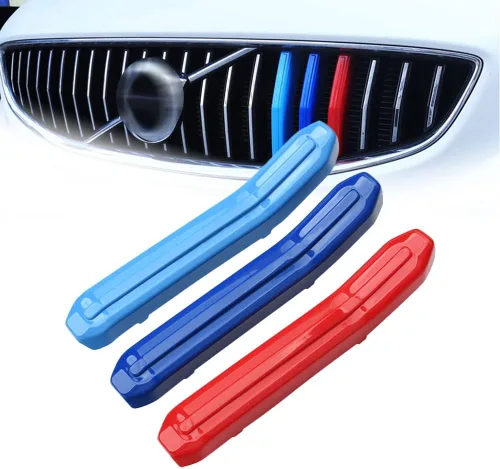 Vista 6 de ontto Apto para Volvo S60 2020 2021 Insertos de Rejilla Tiras Molduras Riñón Delantero Tira Decorativa Rejillas Color A