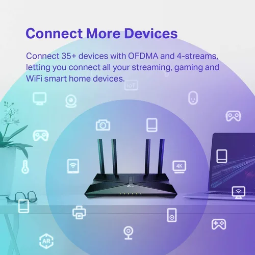 Vista 5 de TP-Link Enrutador WiFi 6 AX1800 - Enrutador WiFi inteligente (Archer AX20) – Enrutador 802.11ax, Enrutador Gigabit de banda dual, Controles