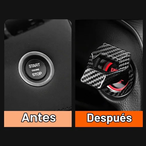 Vista 2 de Cubierta Universal de Botón de Arranque/Parada de Motor, Adorno de Control de Energía de Coche de Aleación de Aluminio, Cubierta de Botón