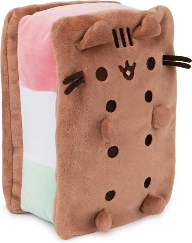 Vista 7 de GUND Pusheen la gata Pancake Squisheen - Peluche de felpa, juguete blandito para niños a partir de 8 años, color marrón, 6